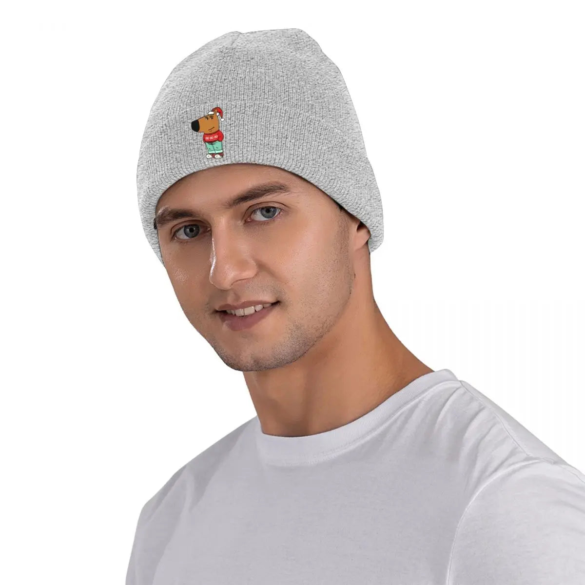 Chill Guy Christmas Hats Autumn Winter Skullies Beanies New Cap Unisex Acrylic Knitted Hat