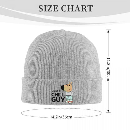 Chill Guy - I Am Just A Chill Guy Meme Knit Hat Beanies Autumn Winter Hat Warm Unisex Street Caps for Men Women