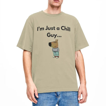 Men Women I'm Just A Chill Guy T Shirt Cotton Clothes Vintage Short Sleeve Crew Neck Tee Shirt Printed T-Shirts