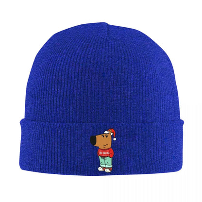 Chill Guy Christmas Hats Autumn Winter Skullies Beanies New Cap Unisex Acrylic Knitted Hat