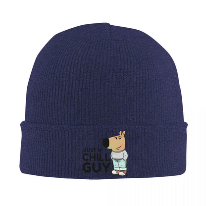 Chill Guy - I Am Just A Chill Guy Meme Knit Hat Beanies Autumn Winter Hat Warm Unisex Street Caps for Men Women