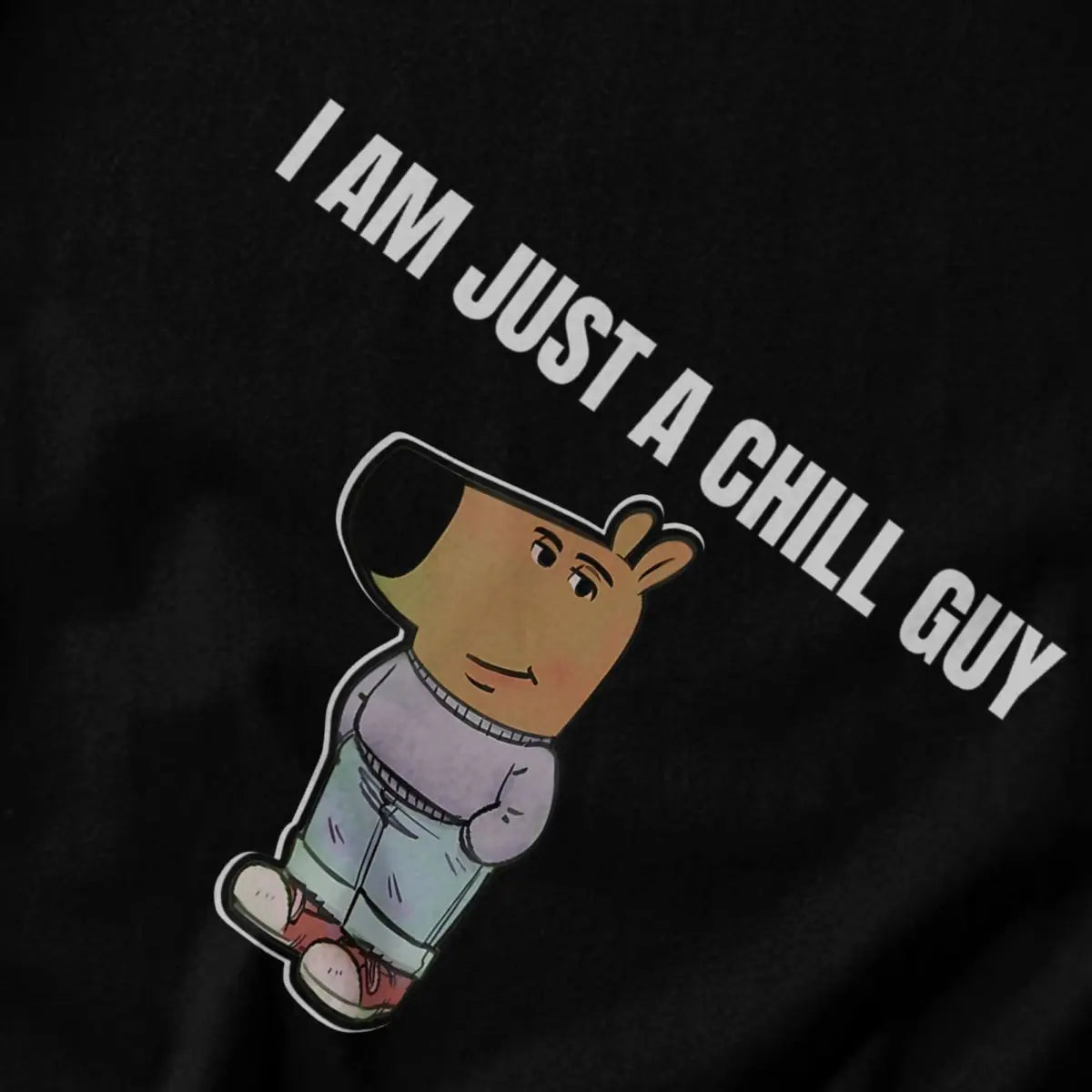 Men I Am Just A Chill Guy Coin Funny Meme T Shirt Vintage Plus Size O-neck Cotton Sleeve Custom Anime Shirt