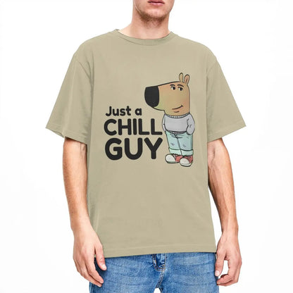 Men Women I Am Just A Chill Guy Meme T Shirts 100% Cotton Clothes Novelty Short Sleeve Crew Neck Tee Shirt Original T-Shirt