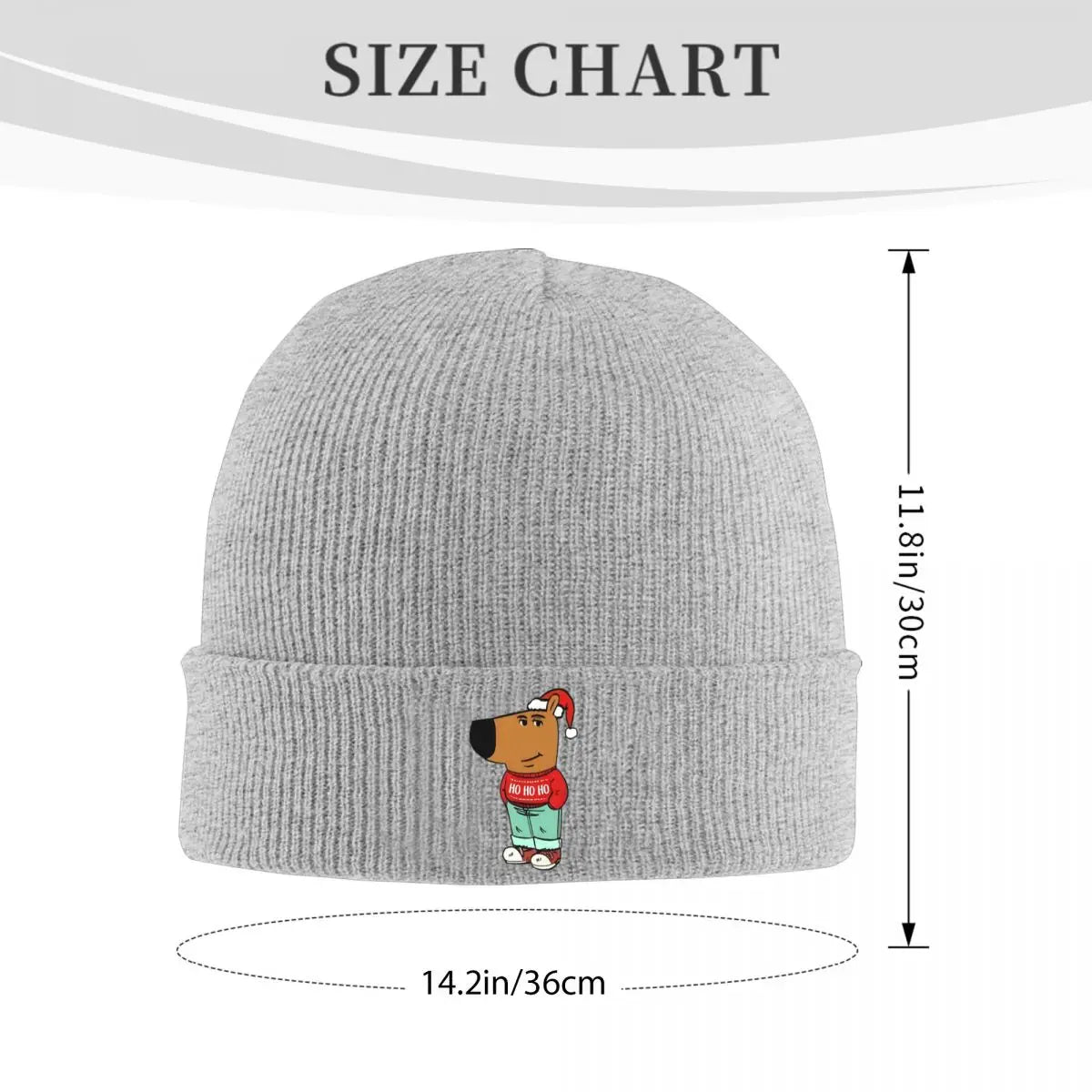 Chill Guy Christmas Hats Autumn Winter Skullies Beanies New Cap Unisex Acrylic Knitted Hat