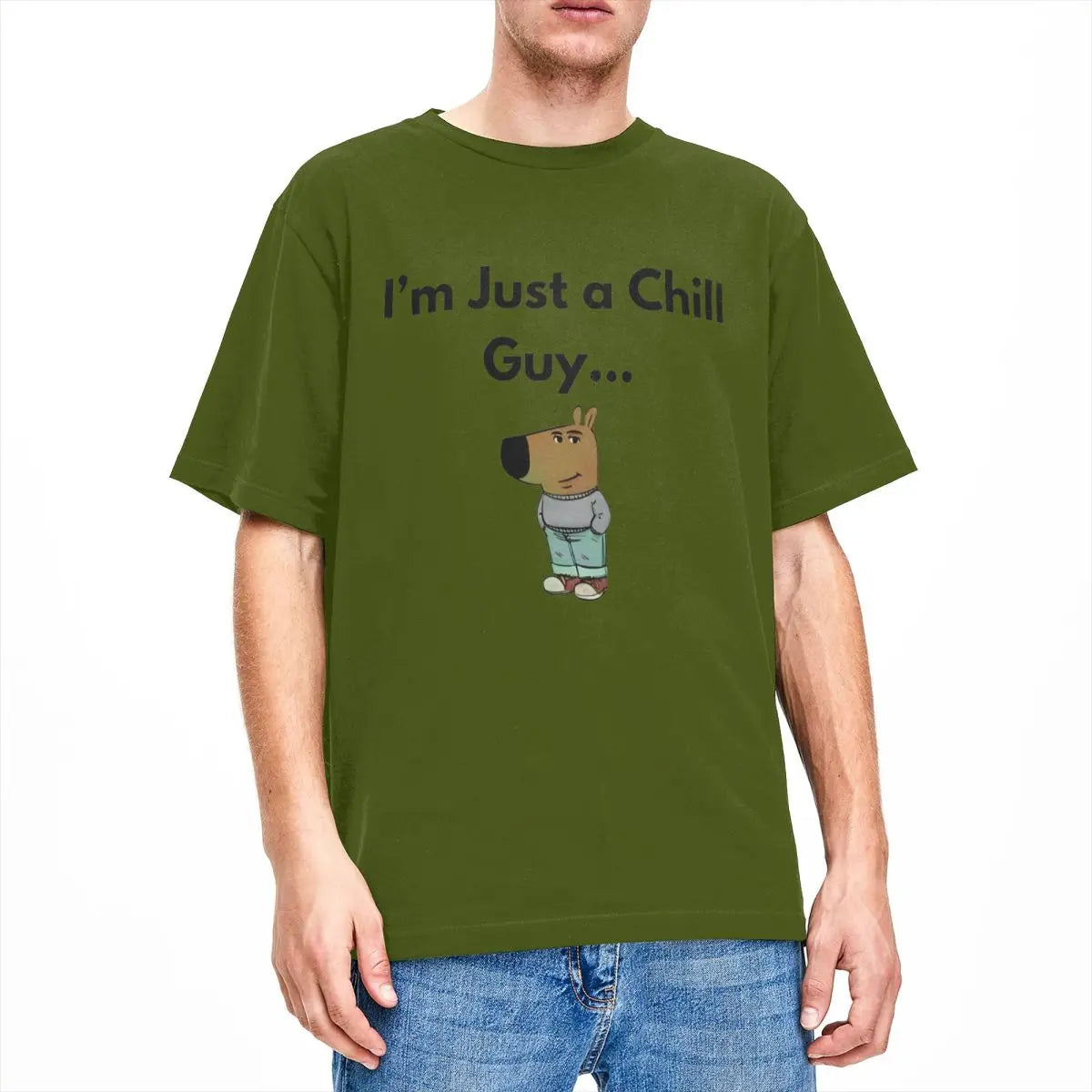 Men Women I'm Just A Chill Guy T Shirt Cotton Clothes Vintage Short Sleeve Crew Neck Tee Shirt Printed T-Shirts