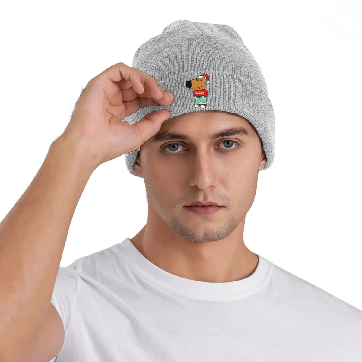 Chill Guy Christmas Hats Autumn Winter Skullies Beanies New Cap Unisex Acrylic Knitted Hat