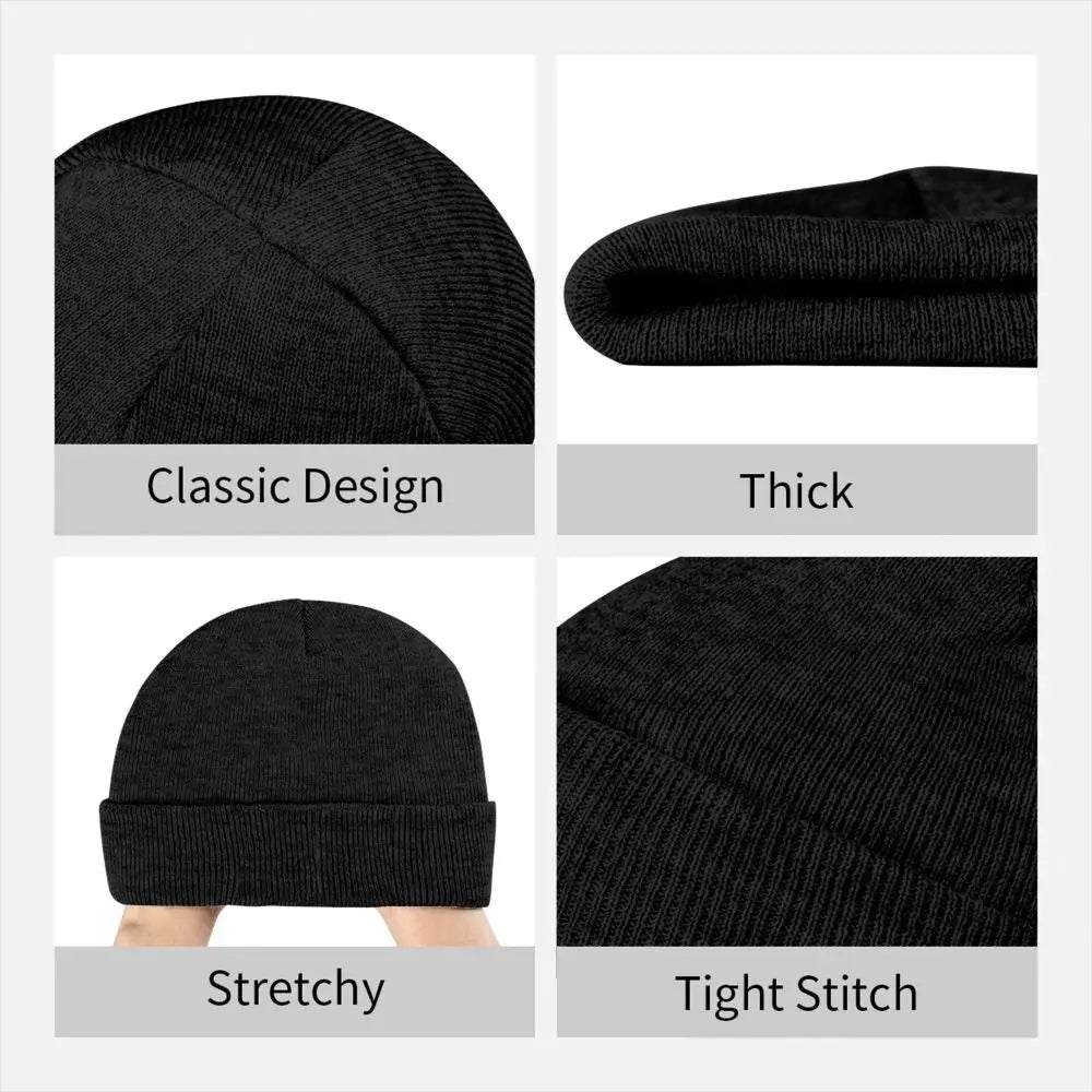 Retro Just A Chill Guy Knitted Caps Women's Men's Skullies Beanies Autumn Winter Hats Acrylic Crochet Caps