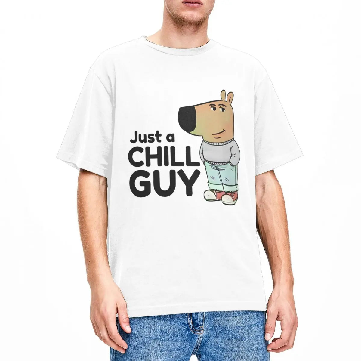 Men Women I Am Just A Chill Guy Meme T Shirts 100% Cotton Clothes Novelty Short Sleeve Crew Neck Tee Shirt Original T-Shirt