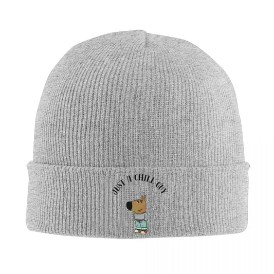 Just A Chill Guy Hats Autumn Winter Beanies Fashion Cap Unisex Bonnet