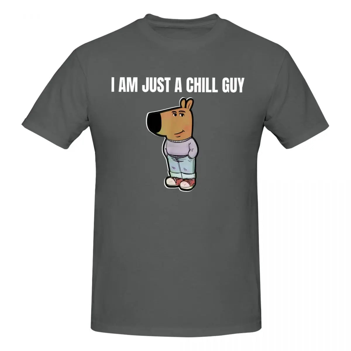 Men I Am Just A Chill Guy Coin Funny Meme T Shirt Vintage Plus Size O-neck Cotton Sleeve Custom Anime Shirt