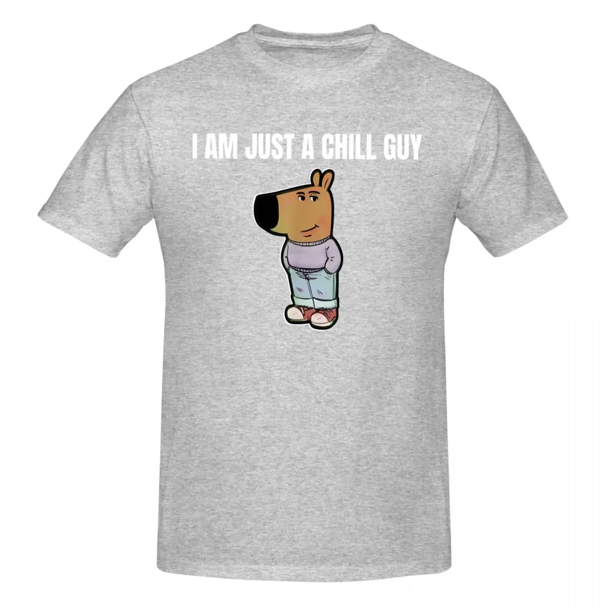 Men I Am Just A Chill Guy Coin Funny Meme T Shirt Vintage Plus Size O-neck Cotton Sleeve Custom Anime Shirt