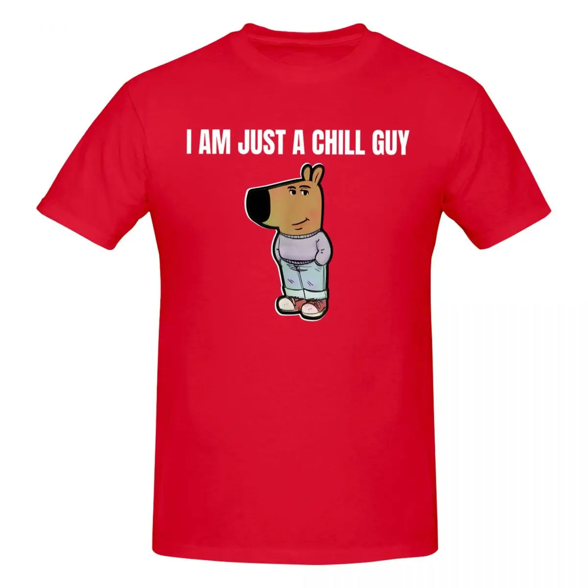 Men I Am Just A Chill Guy Coin Funny Meme T Shirt Vintage Plus Size O-neck Cotton Sleeve Custom Anime Shirt