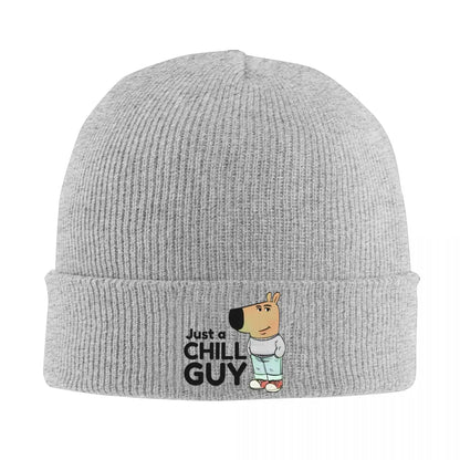 Chill Guy - I Am Just A Chill Guy Meme Knit Hat Beanies Autumn Winter Hat Warm Unisex Street Caps for Men Women